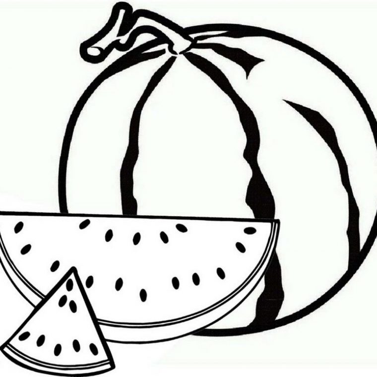 watermellon coloring page