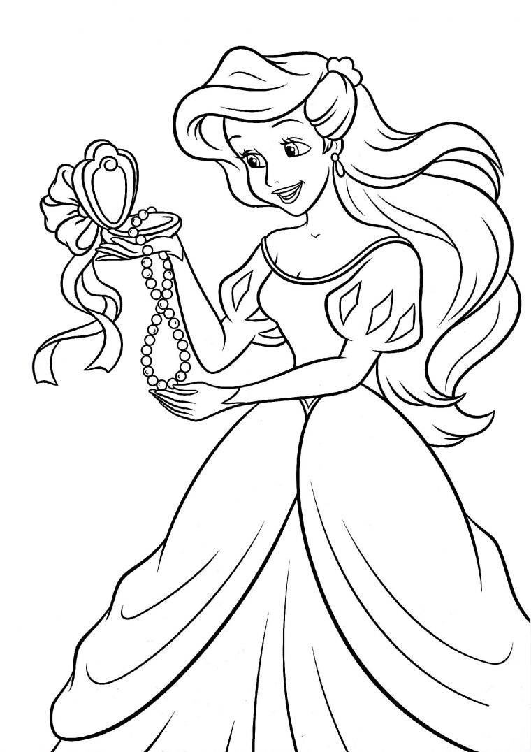 ariel princess coloring pages