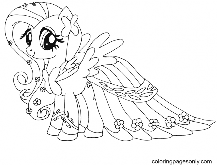 twilight sparkle fluttershy my little pony coloring pages