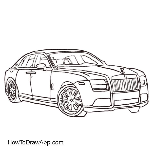 rolls royce coloring page