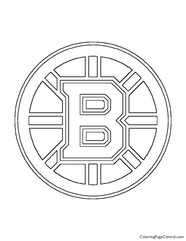 boston bruins coloring pages