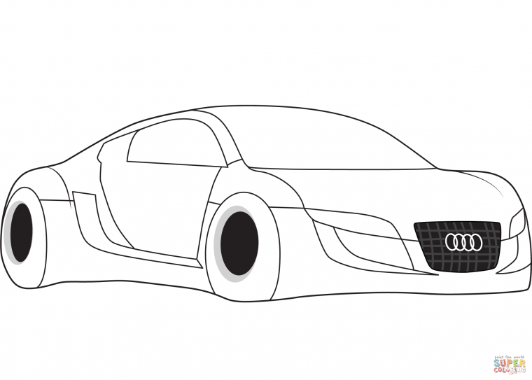 audi r8 coloring page