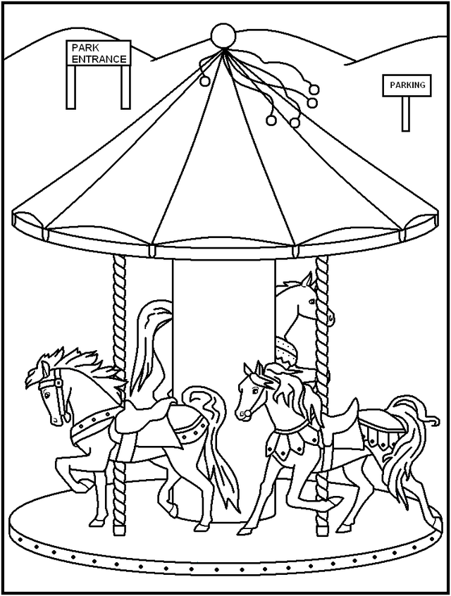 carousel coloring page