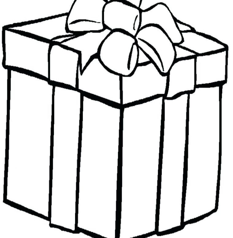 birthday present coloring page