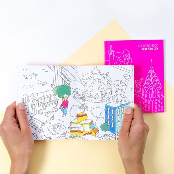 Carnet De Coloriage New York – Omy® – Cadeau Maestro dedans Coloriage Omy New York