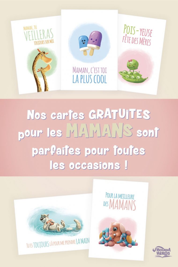 Cartes Pour Les Mamans! | Carte A Imprimer, Cartes dedans Hourra Hero Coloriage