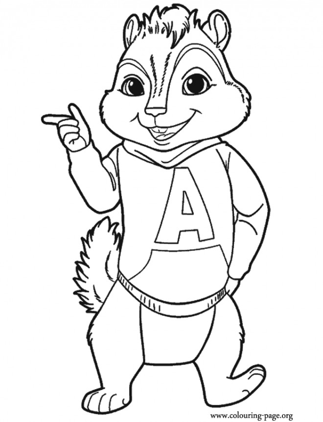 Coloriage Alvin Chipmunks À Imprimer Dessin Gratuit À Imprimer destiné Coloriage Alvin Et Les Chipmunks À Imprimer