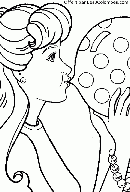 Coloriage Barbie 03 – Coloriage En Ligne Gratuit Pour Enfant dedans Coloriage Enfant En Ligne