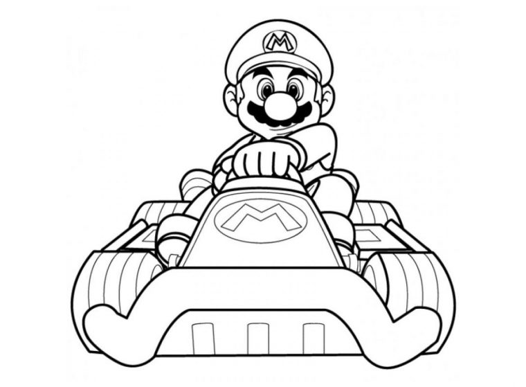 Coloriage De Mario Kart À Télécharger – Coloriage Mario intérieur Jeux De Coloriage Gratuit A Telecharger