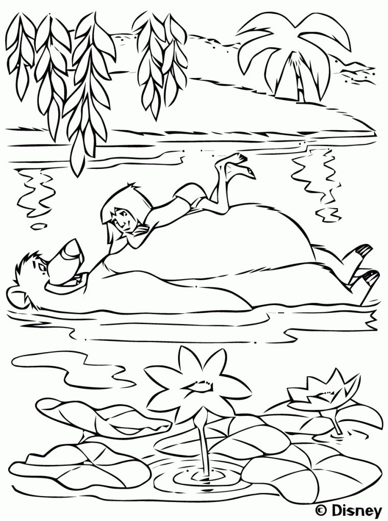 Coloriage Disney Livre De La Jungle | Coloriage Le Livre pour Livre De Coloriage Disney