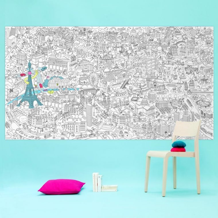 Coloriage Géant Paris Omy Jouet Et Loisir Enfant pour Coloriage Géant Omy