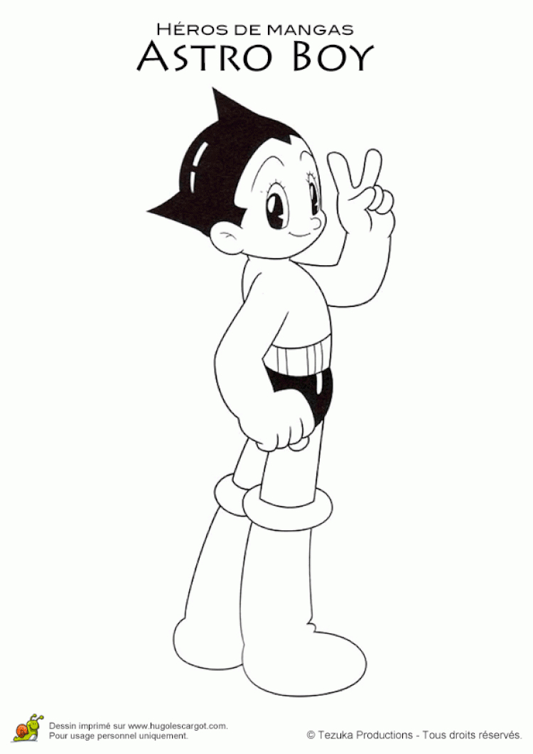 Coloriage Heros De Mangas Astro Boy 20 En 2020 | Astro Boy avec Super Coloriage Geant