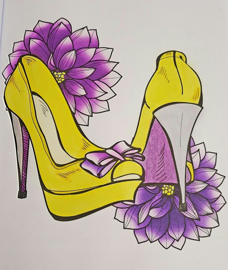 Coloriage Livre Chaussures à Coloriage Livre