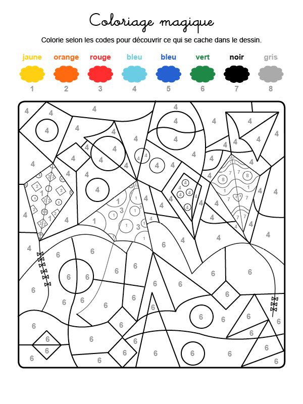 Coloriage Magique D'Un Jeu Qui Vole destiné Coloriage Jeux