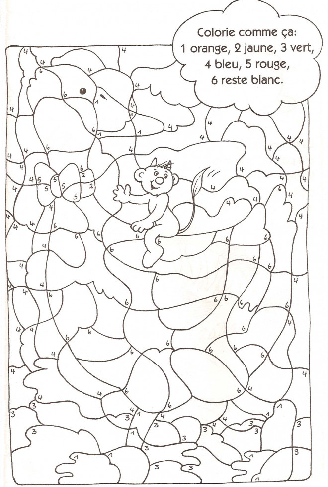 Coloriage Magique Par Numéro Pour Enfant Dessin Gratuit À à Coloriage À Numéro