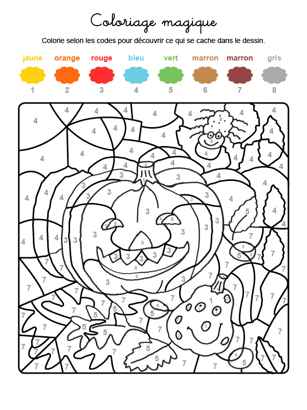 Coloriage Magique Pour Fêter Halloween concernant Coloriage En Ligne Maternelle