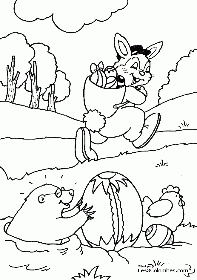 Coloriage-Paques-129 – Coloriage En Ligne Gratuit Pour Enfant concernant Coloriage Enfant En Ligne