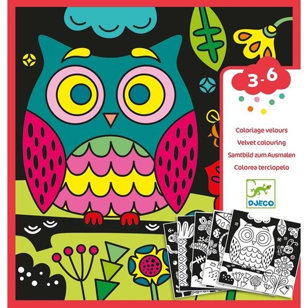 Coloriage Velours – Hibou intérieur Coloriage Velours