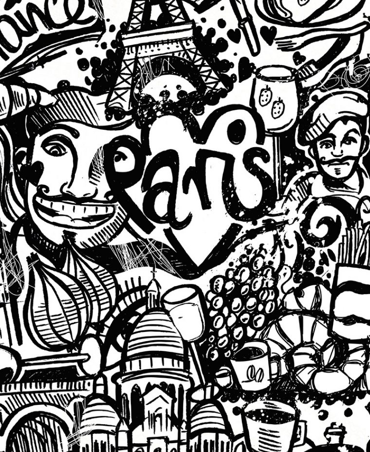 Coloriage Xxl Paris | Bonjour De France avec Coloriage Xxl