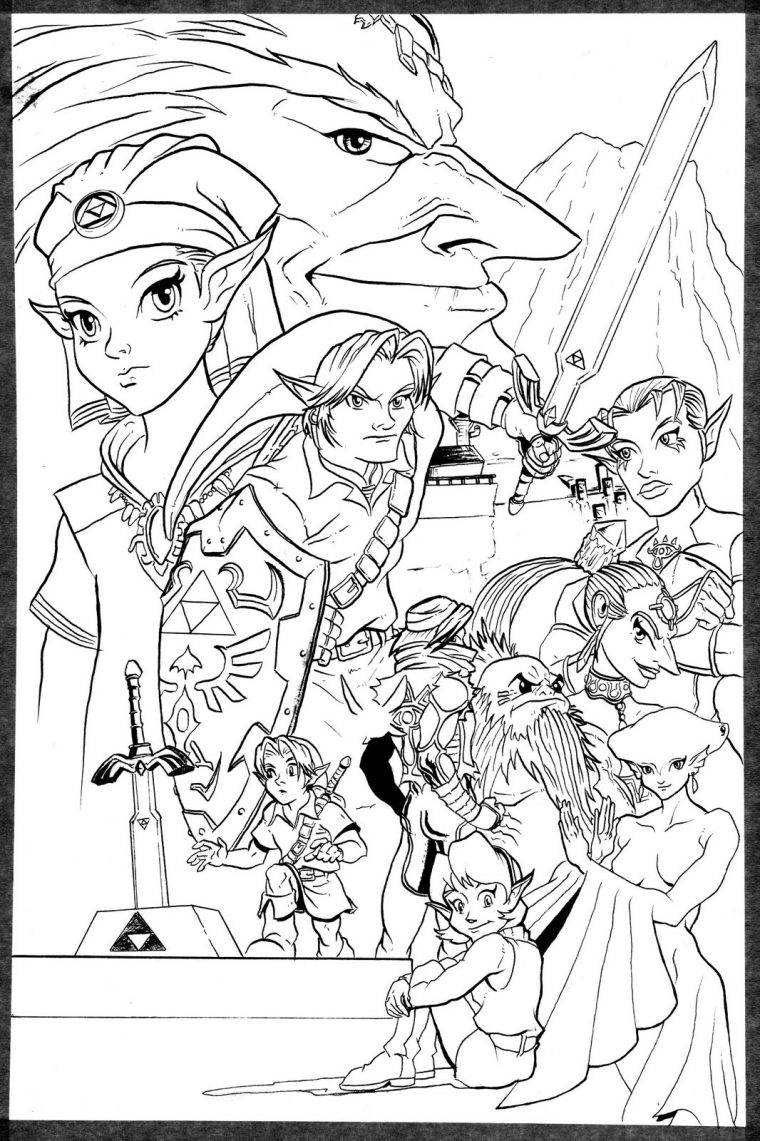 Coloriage Zelda #113256 (Jeux Vidéos) – Album De Coloriages concernant Jeux De Coloriage Gratuit A Telecharger