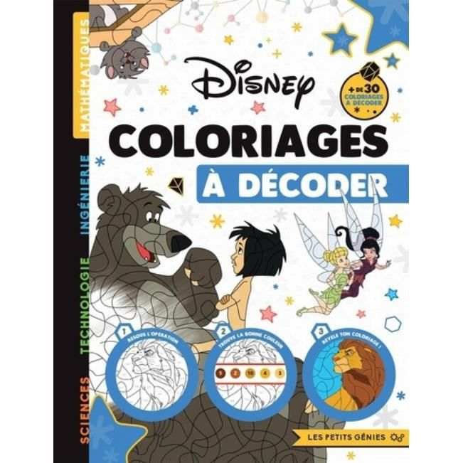 Coloriages À Décoder Disney Classiques. Cahier D'Activités avec Livre De Coloriage Disney