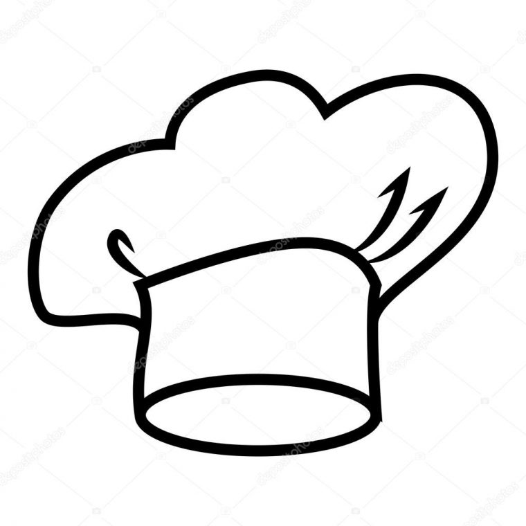 chef hat coloring page