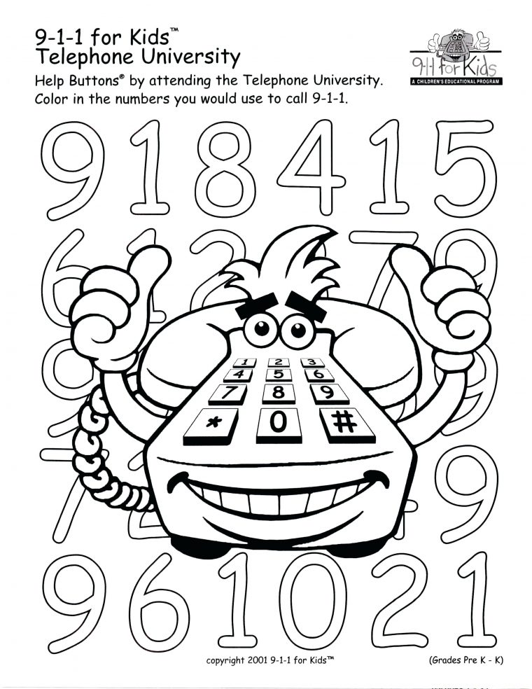 911 coloring page