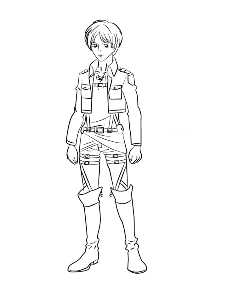 eren yeager coloring pages