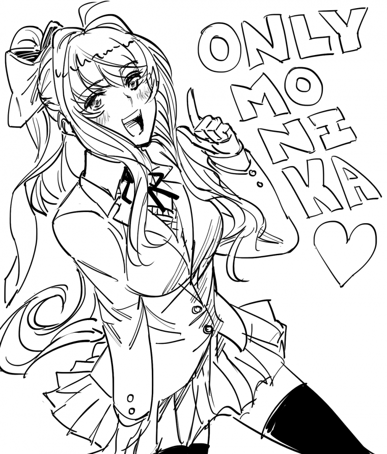 ddlc coloring pages