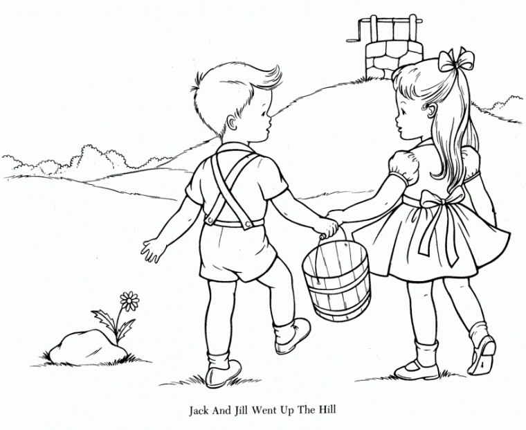 jack and jill coloring pages