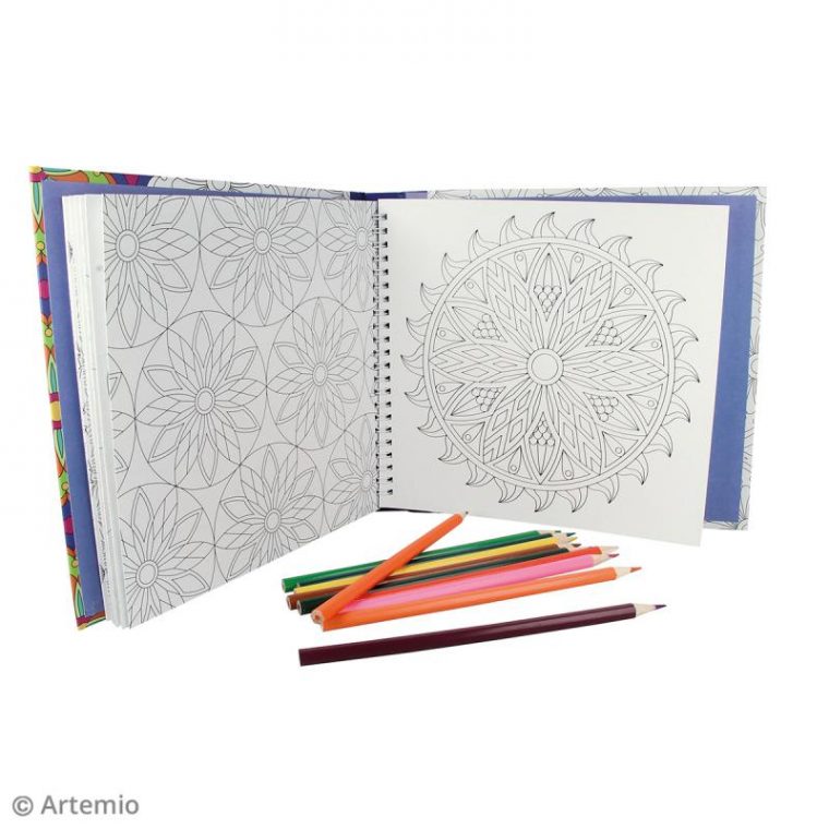 Kit Coloriage Mandala – Album Smashbook Et Crayons dedans Kit Coloriage