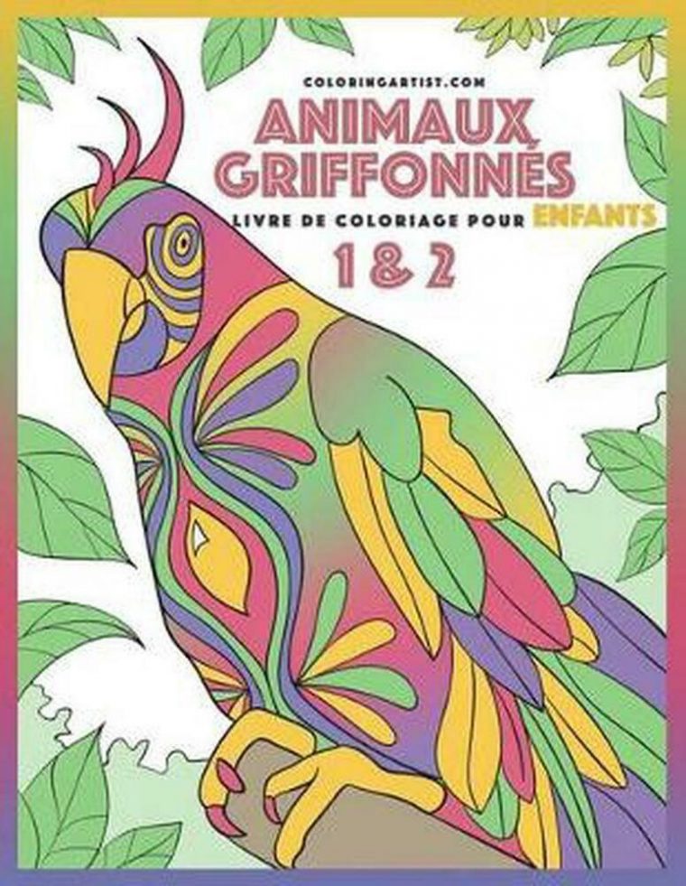 Livre De Coloriage Pour Enfants Animaux Griffonnes 1 & 2 dedans Livre Coloriage Enfant