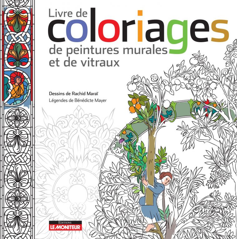 Livre De Coloriages De Peintures Murales Et De Vitraux By serapportantà Coloriage Peinture