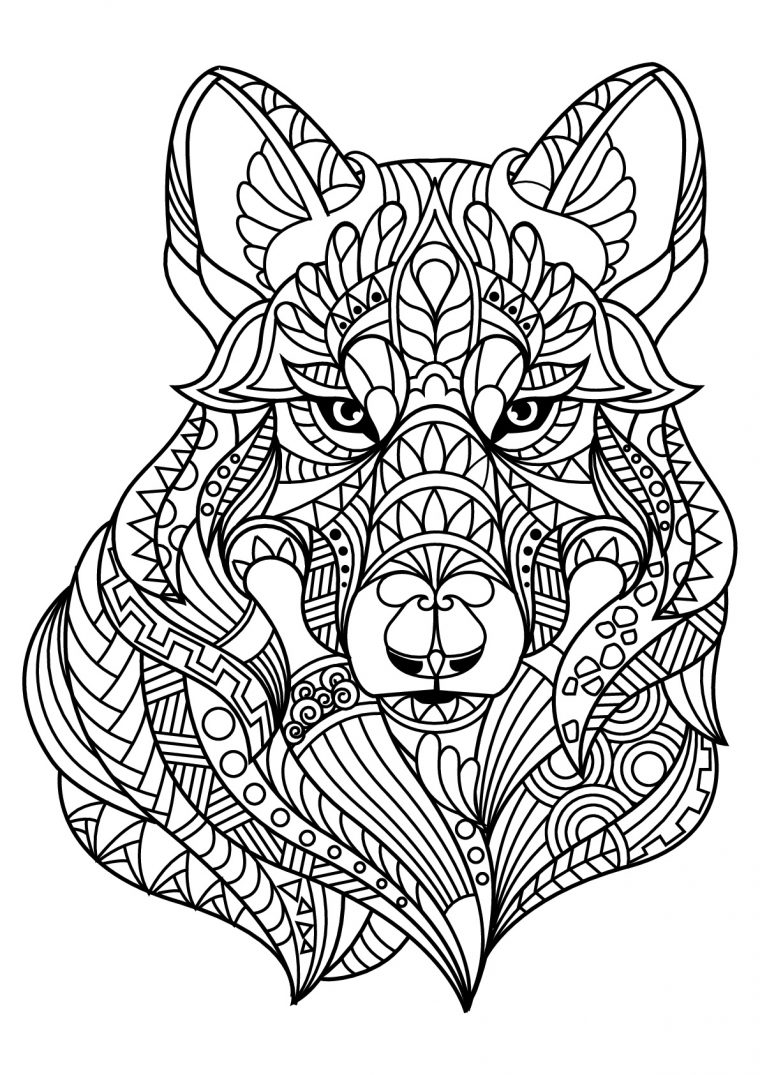 Livre Gratuit Loup | Animaux – Coloriages Difficiles Pour dedans Coloriage Adulte À Imprimer Pdf