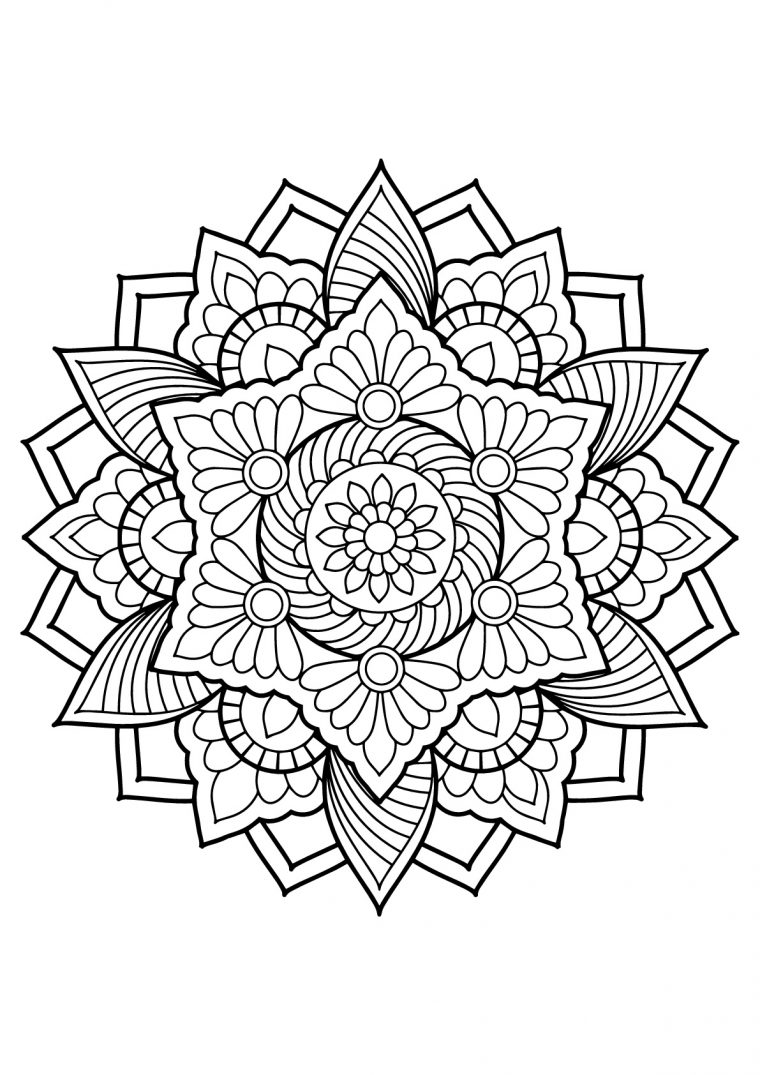 Mandala Livre Gratuit 18 – Mandalas – Coloriages à Mandala Coloriage Adulte