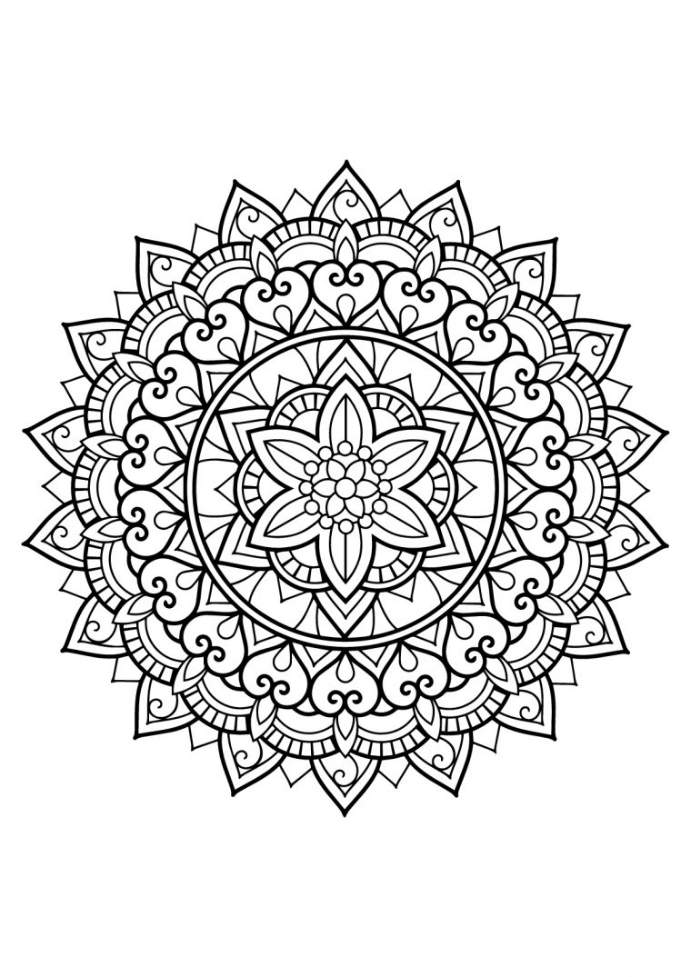 Mandala Livre Gratuit 29 – Mandalas – Coloriages concernant Mandala Coloriage Adulte