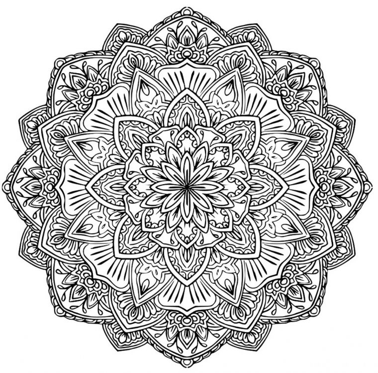 Mandala To Download Flower Of Happinessfrom The Gallery à Coloriage Adulte À Imprimer Pdf