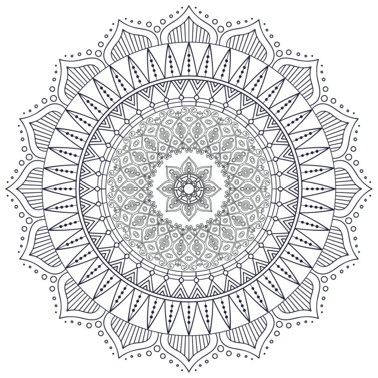 Mandala Zen Antistress 7 – Mandalas – Coloriages tout Mandala Coloriage Adulte