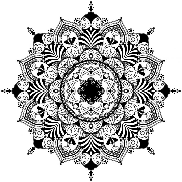 Mandala Zentangle – Mandalas – Coloriages Difficiles Pour concernant Mandala Coloriage Adulte