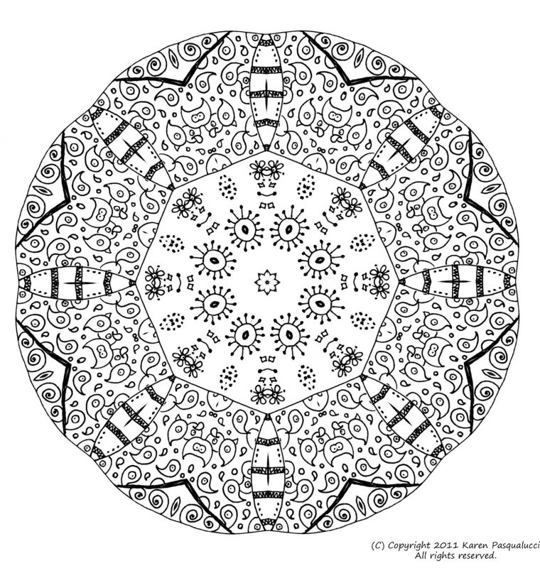 Mandalas – Coloriages Difficiles Pour Adultes : Coloriage destiné Mandala Coloriage Adulte