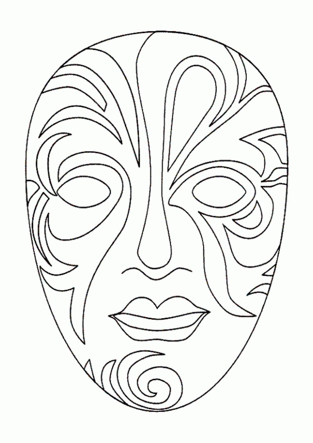 Эскиз маски для лица