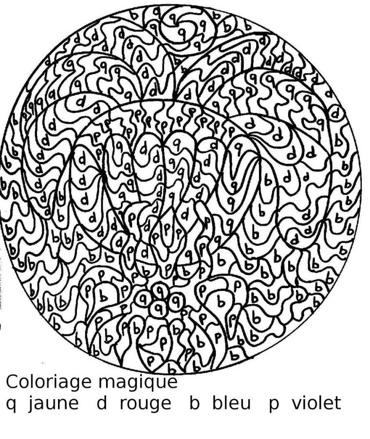 Maternelle: Coloriage Magique, Fleur intérieur Coloriage Magique Adulte