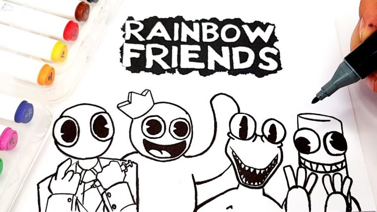 printable rainbow friends coloring pages