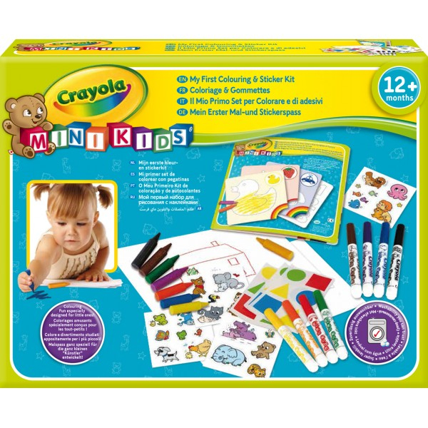 Mon Premier Kit De Coloriage Et Gommettes Minikids Crayola dedans Kit De Coloriage