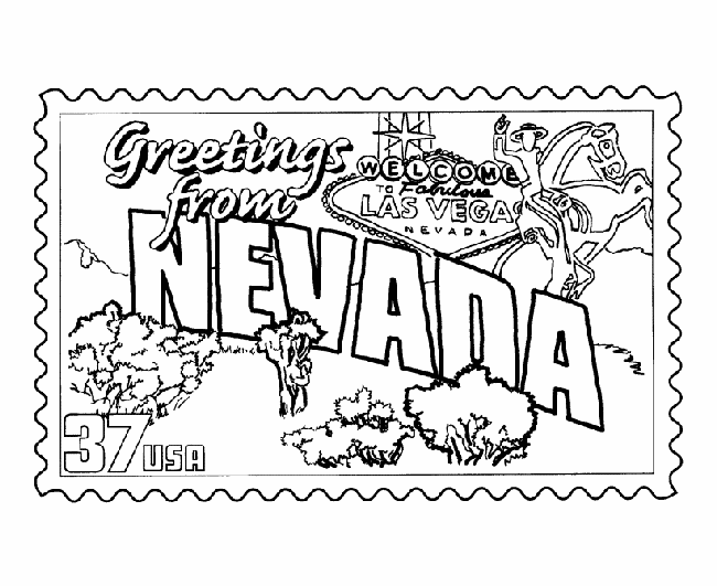 las vegas coloring page