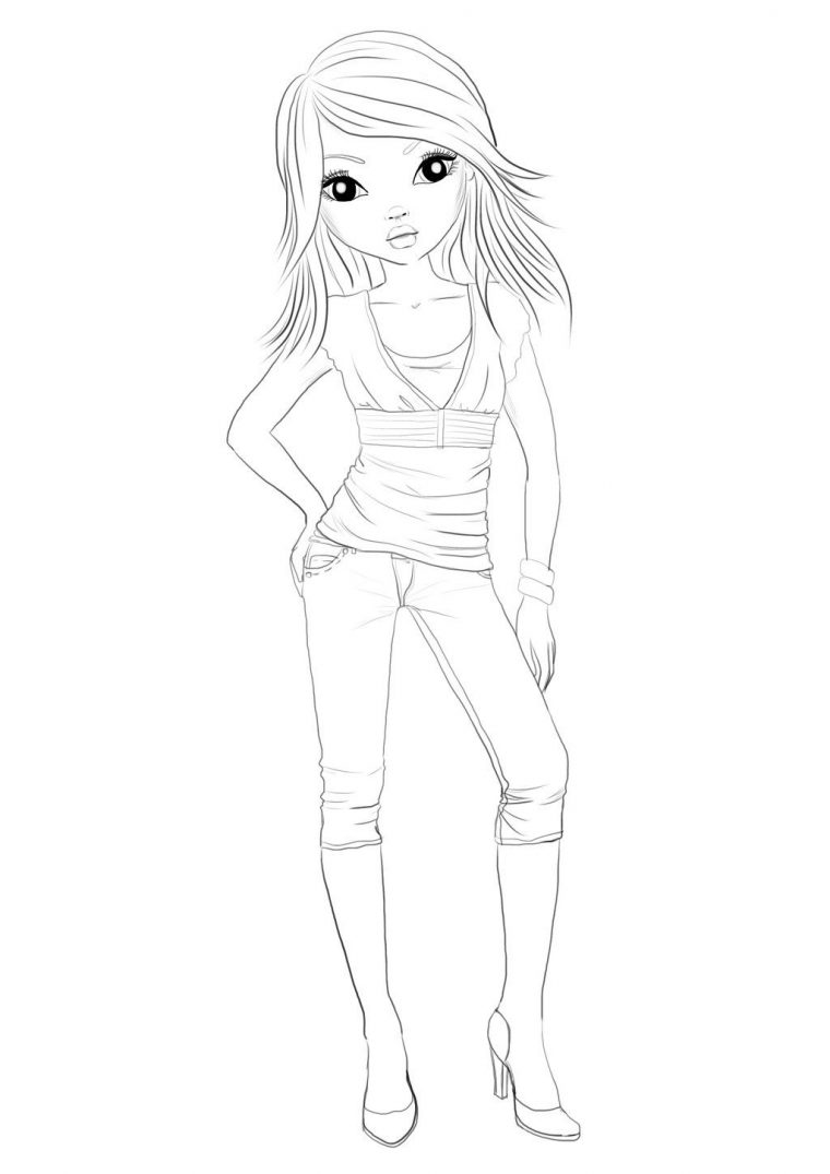 Pin On Fashion Coloring à Coloriage Top Model