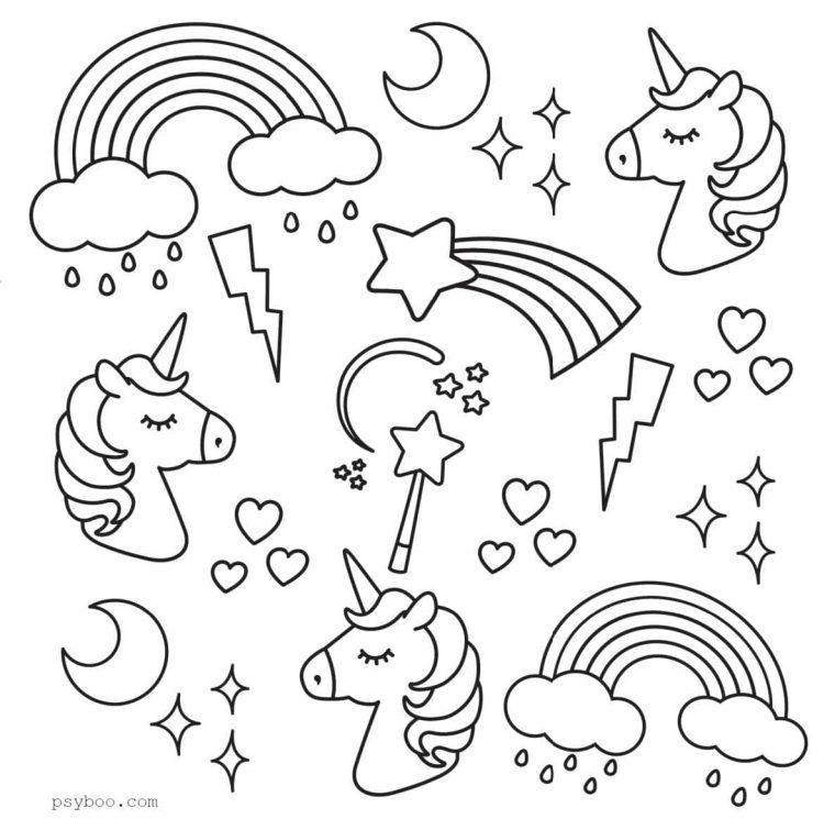 unicorn panda coloring pages