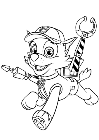paw patrol rocky coloring pages