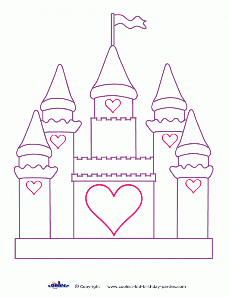 princess and castle coloring pages