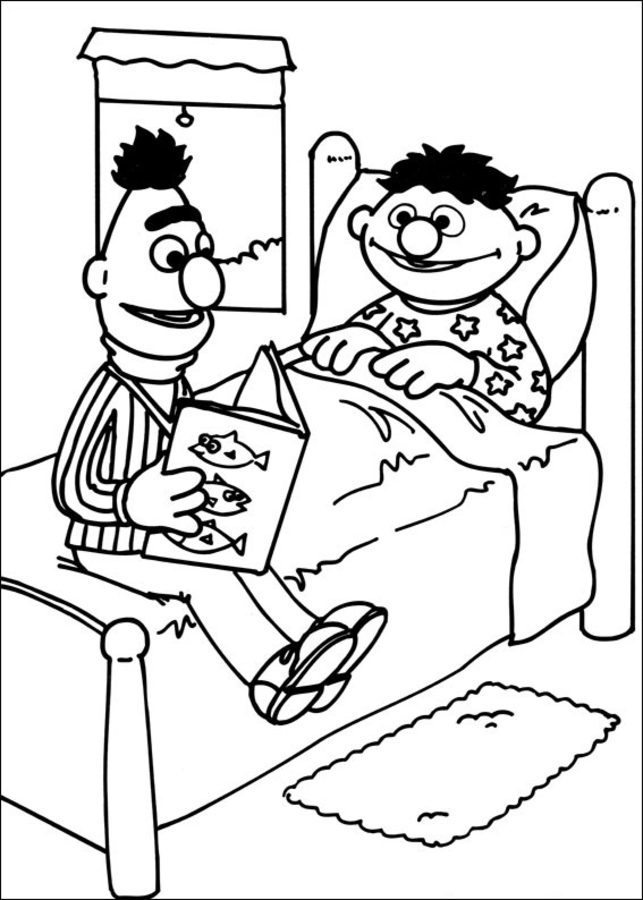 bert and ernie coloring pages